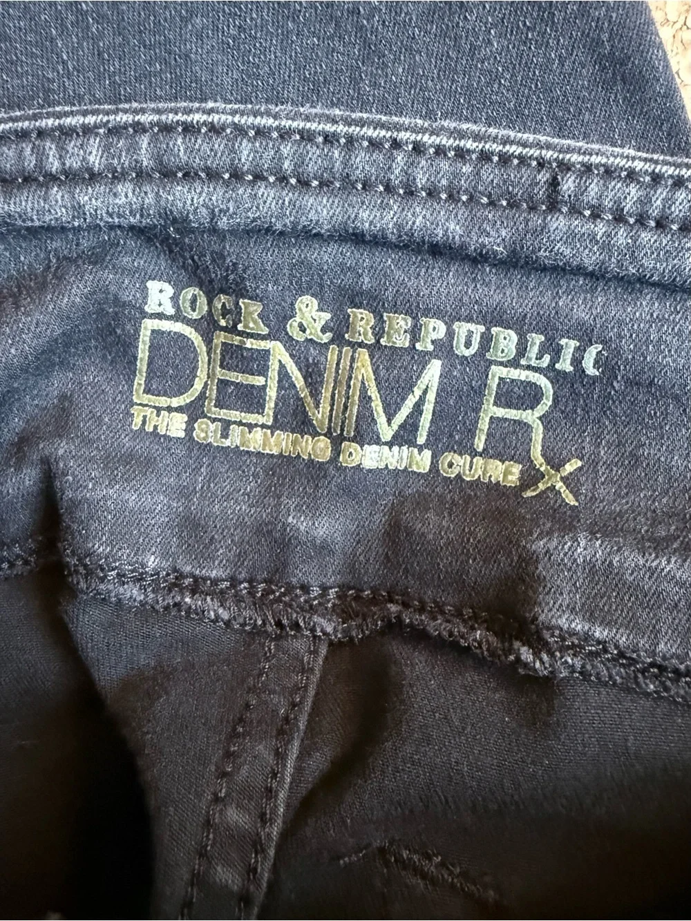 Rock & Republic Fever Denim Rx Skinny Jeans Women’s 4M Black Pull On Stretch